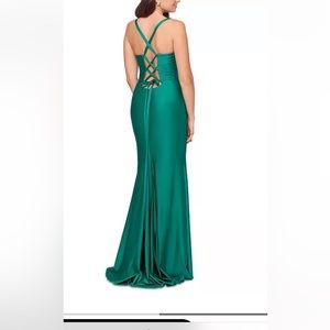 XSCAPE lace up gown. Size 4